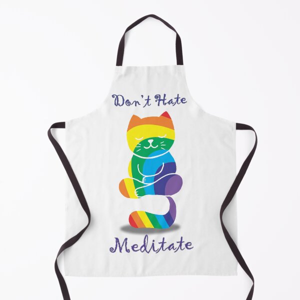 Item preview, Don't Hate Meditate - Rainbow Cat meditation designed and sold by smailjr.