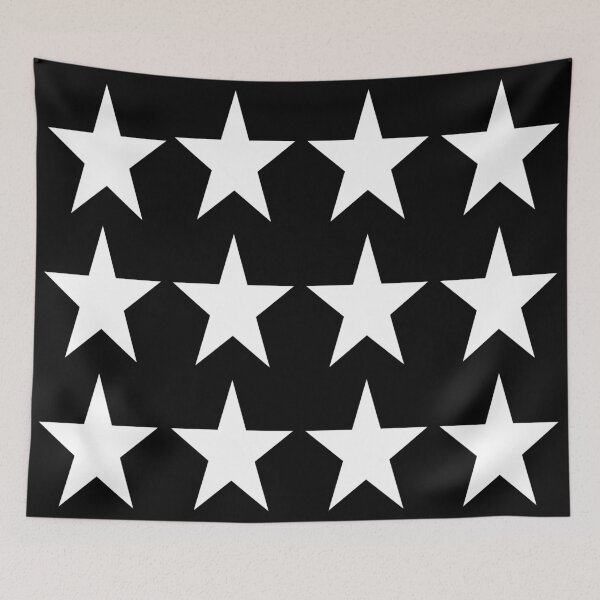 Item preview, Large WHITE and BLACK STARS designed and sold by RachelMacht.