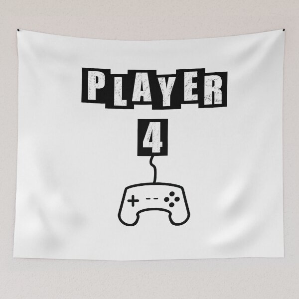 Item preview, Player Four - White designed and sold by BusyMonkeys.
