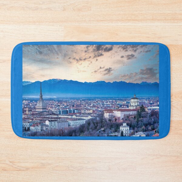 Item preview, Turin panoramic skyline at sunset with Alps in background designed and sold by Paolo Modena Photography    -   Fine Italian Art.