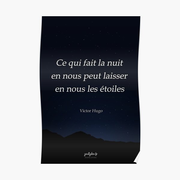 Citation de Victor Hugo Poster