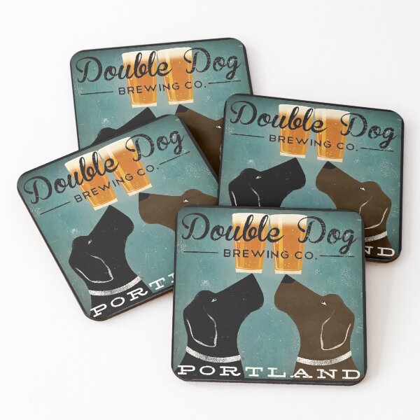 Item preview, Buyartforless Double Dog Brewing Co Portland Black Labradors designed and sold by mlnana.