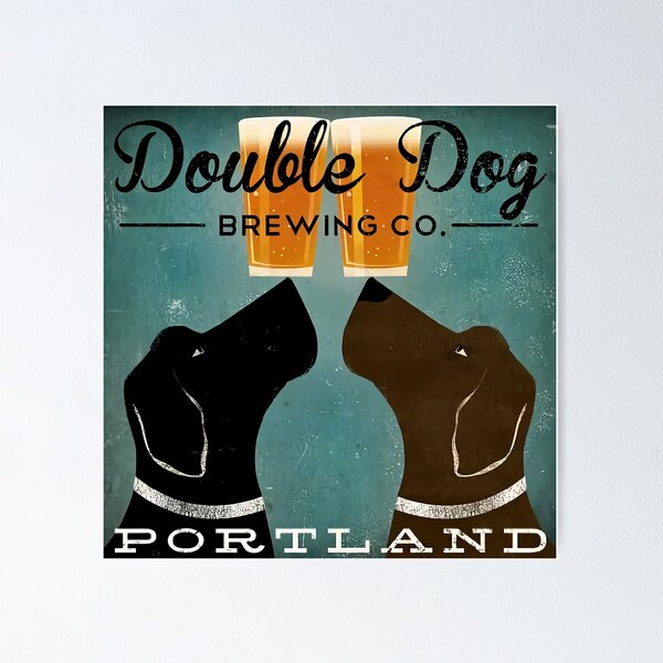 Item preview, Buyartforless Double Dog Brewing Co Portland Black Labradors designed and sold by mlnana.