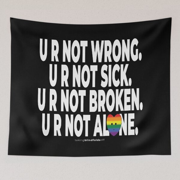 Item preview, ... you are not alone. - humanist - LGBT / LGBTQI (134) designed and sold by blindfoldsoff.