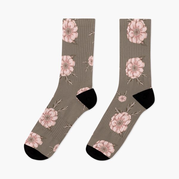 Item preview, Pink brown flower pattern  designed and sold by MarineTreasury.