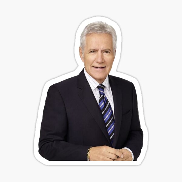 “Alex Trebek” Sticker for Sale by Sweetminimalism | Redbubble