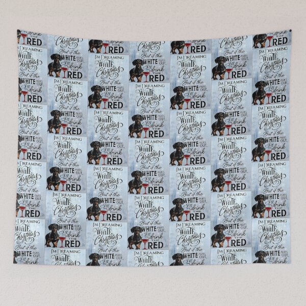 Item preview, Dachshund Dreaming of a White Christmas Vertical designed and sold by mlnana.