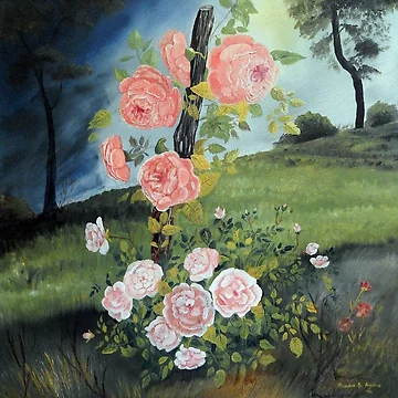 Artwork thumbnail, PINK ROSES by Sandra Aguirre