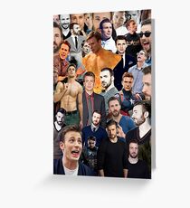 Chris Evans Collage Greeting Card