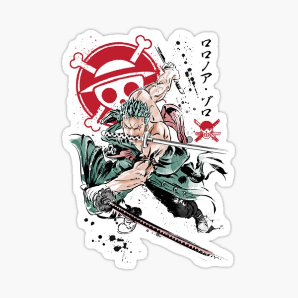 "One Piece - Roronoa Zoro" Sticker For Sale By Puddln | Redbubble