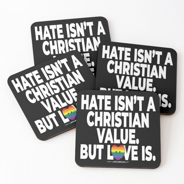 Item preview, Hate isn't a Christian value. But love is. - human activist - LGBT / LGBTQI (136) designed and sold by blindfoldsoff.