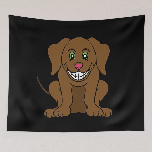 Item preview, Cartoon Puppy Smiling Big With Green Eyes designed and sold by aventi24.