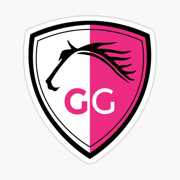 GG Equine - Raspberry Pink Solid Shield Sticker