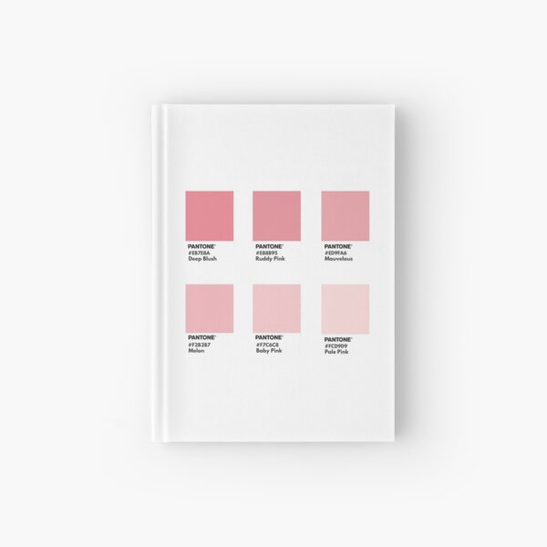 Pastel pink pantone color swatch Hardcover Journal