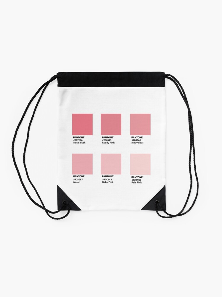 Pastel pink pantone color swatch | Drawstring Bag