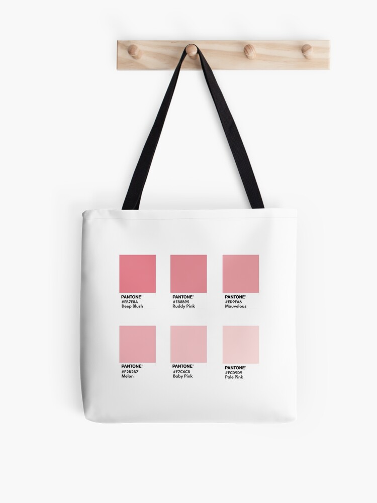 Pastel pink pantone color swatch Tote Bag for Sale by softlycarol