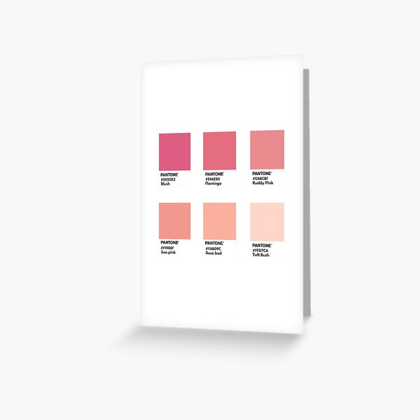 Pink nude palette pantone color swatch Greeting Card for Sale by  softlycarol