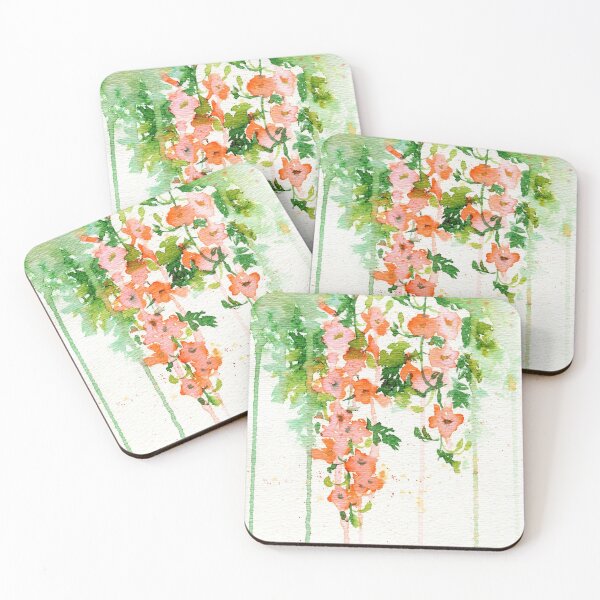 Item preview, Pink Flower Vine Watercolor designed and sold by yuzudesign.