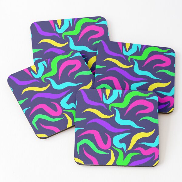 Item preview, Neon Worm Time, in Dark Blue designed and sold by Miranda Benson.