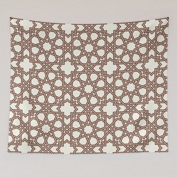 Item preview, Arabesque pattern, brown on ivory designed and sold by Slanapotam.