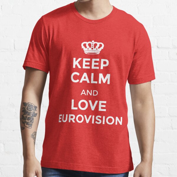 Vista previa del artículo con la obra «Mantén la calma y ama EUROVISIÓN», diseñado y vendido por missmarylin.