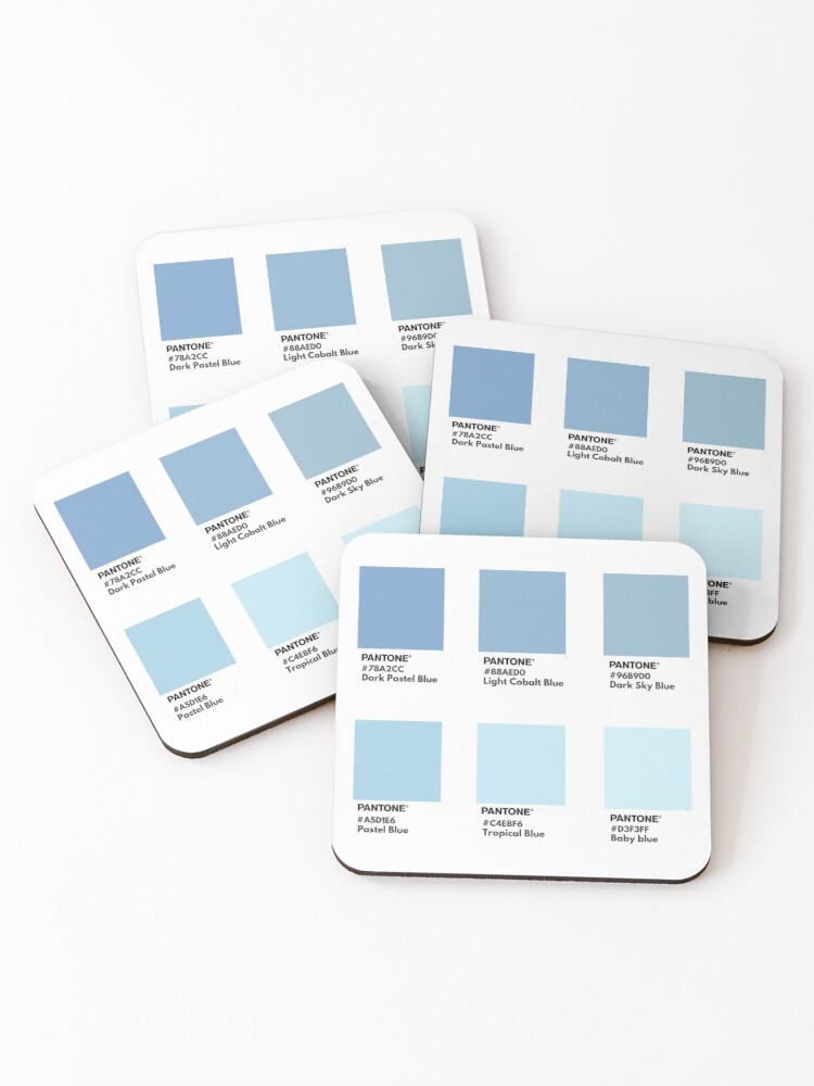 Pastel blue pantone color swatch | Coasters (Set of 4)