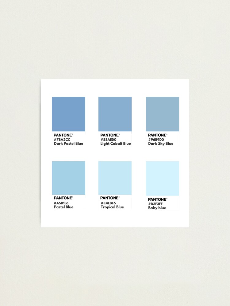 Pastel Blue Pantone Color Swatch Photographic Print For Sale By Softlycarol Redbubble 7320