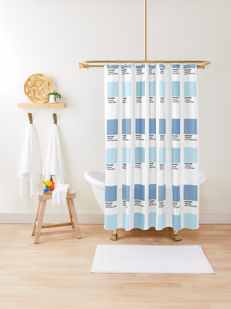 Pastel blue pantone color swatch Shower Curtain for Sale by softlycarol