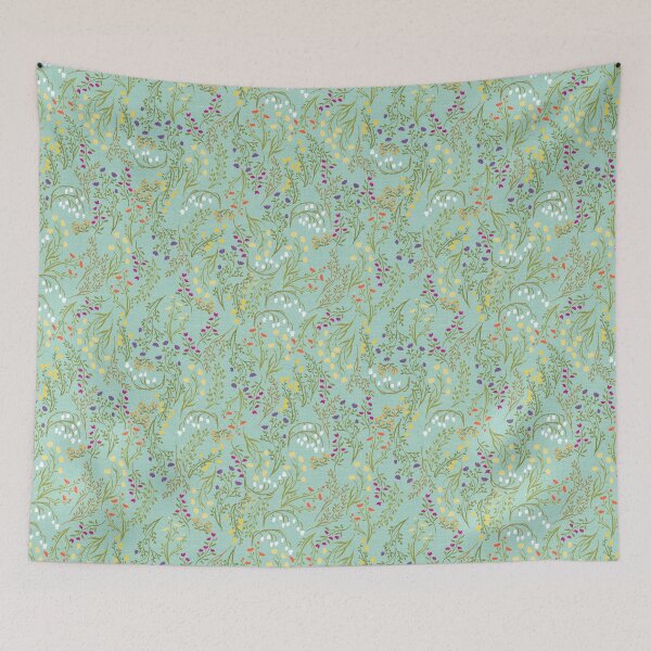 Item preview, Summer Meadow Morning Spring Blue designed and sold by Cecilia Mok.