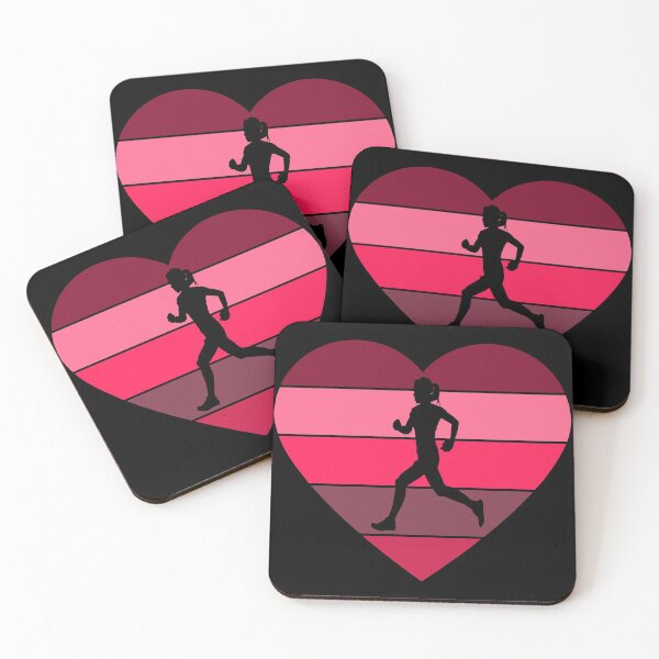 Item preview, I Love Running - Woman Runner - Pink Heart designed and sold by HeatherPore.