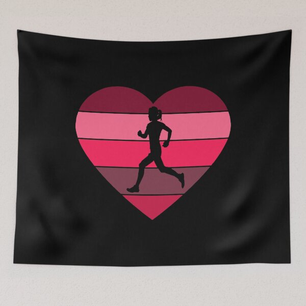 Item preview, I Love Running - Woman Runner - Pink Heart designed and sold by HeatherPore.