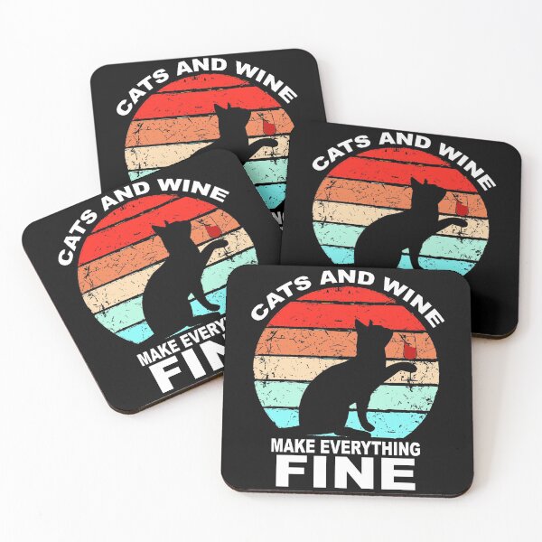 Item preview, Cats And Wine Make Everything Fine designed and sold by Sioox.
