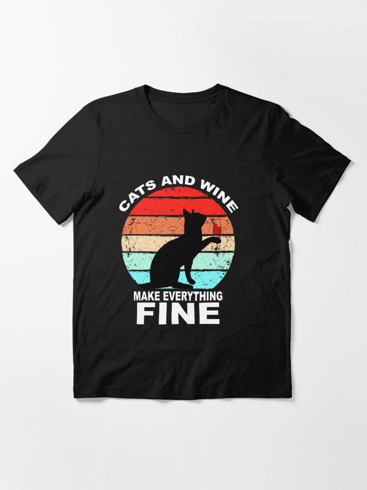 Wine Cats And Wine Make Everything Fine Stainless Steel Skinny