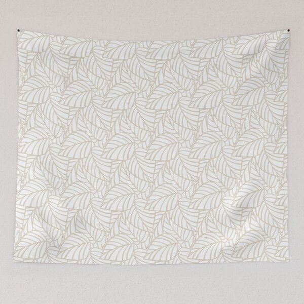 Item preview, White and cream leaves pattern designed and sold by rubenarocho.