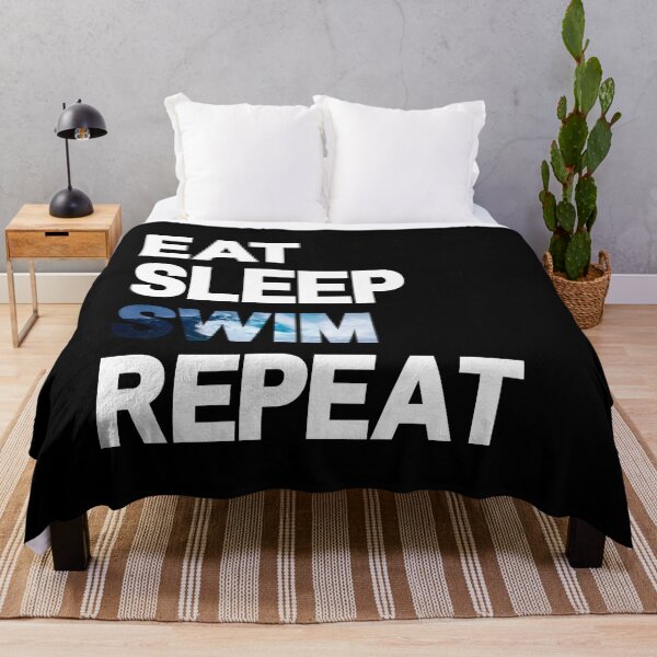 Item preview, EAT SLEEP SWIM REPEAT with Waves Simple designed and sold by SimplePickUps.