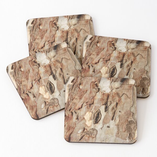 Item preview, Eucalyptus Tree Bark Texture Abstract Close Up Photograph designed and sold by taiche.