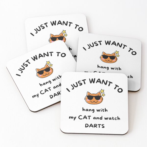 Item preview, I just want to hang with my cat and watch darts designed and sold by TheGreenGoat.