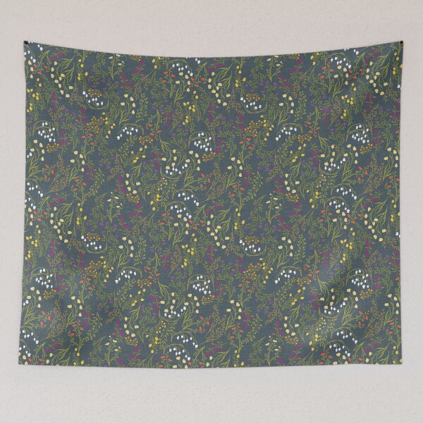 Item preview, Summer Meadow Slate Grey Charcoal designed and sold by Cecilia Mok.
