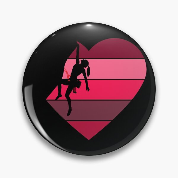 Item preview, I Love Rock Climbing - Woman Rock Climber - Pink Heart designed and sold by HeatherPore.