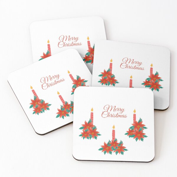 Item preview, Merry Christmas Flower Candles designed and sold by BohoMoon.