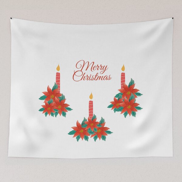 Item preview, Merry Christmas Flower Candles designed and sold by BohoMoon.