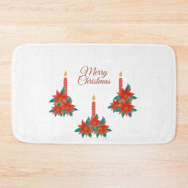 Item preview, Merry Christmas Flower Candles designed and sold by BohoMoon.