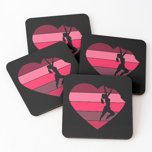 Item preview, I Love Bouldering - Woman Bouldering - Pink Heart designed and sold by HeatherPore.