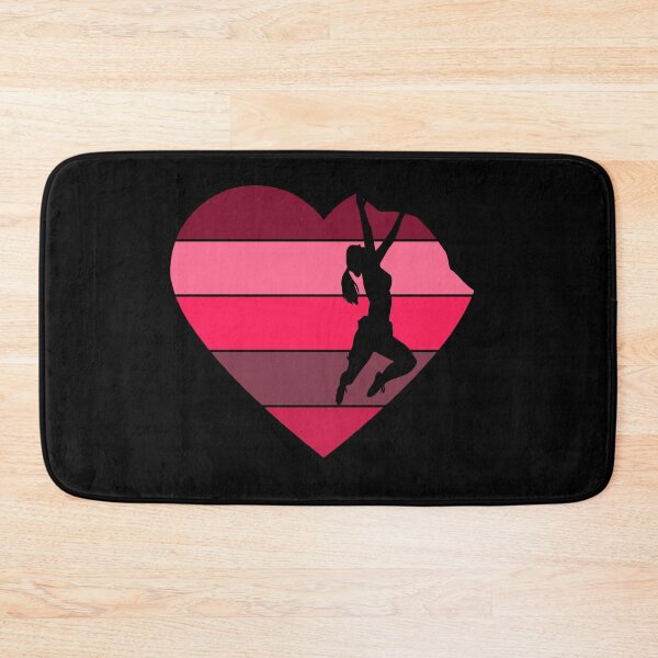 Item preview, I Love Bouldering - Woman Bouldering - Pink Heart designed and sold by HeatherPore.
