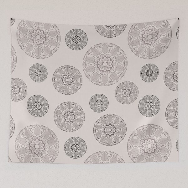 Item preview, Floral Geometric Mandala Coffee Pattern designed and sold by GeeHanz.