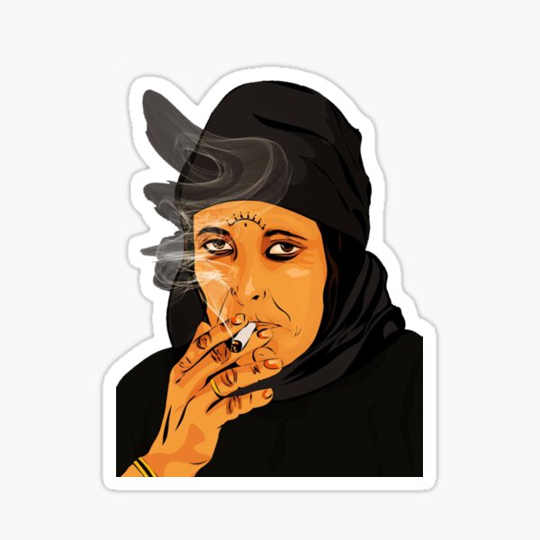 Amazigh woman smokes  Sticker