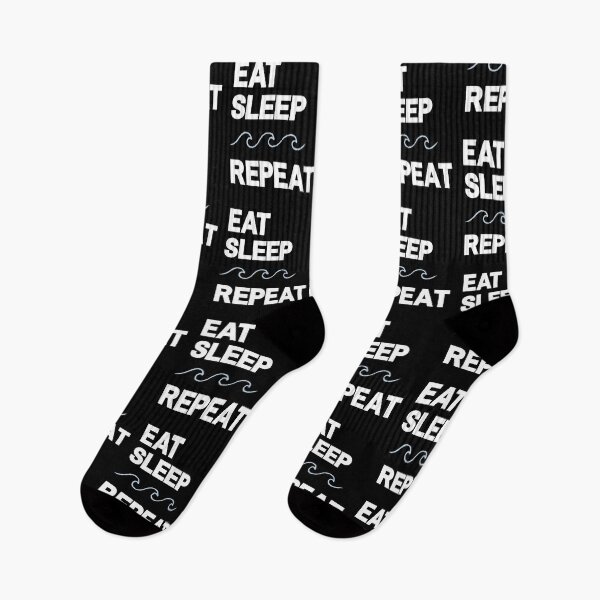 Item preview, EAT SLEEP SWIM REPEAT Simple Waves Drawing designed and sold by SimplePickUps.