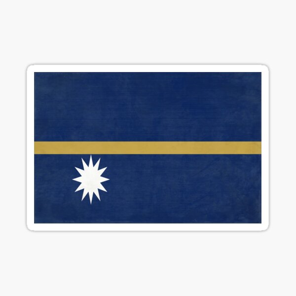 "Nauru Flag" Sticker for Sale by LMontgomery Redbubble