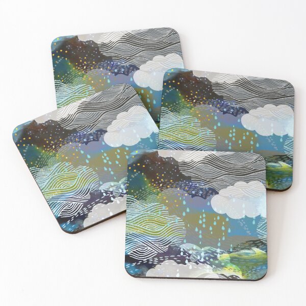 Item preview, The Sea and the Sky abstract rain clouds ocean designed and sold by Cecilia Mok.