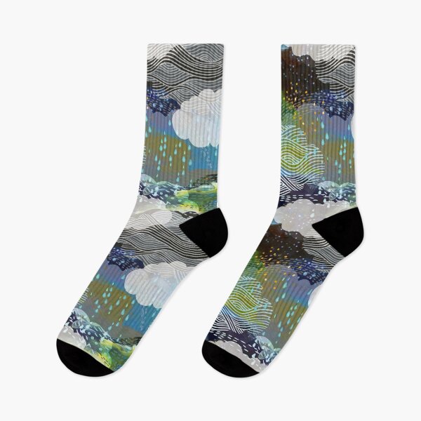 Item preview, The Sea and the Sky abstract rain clouds ocean designed and sold by Cecilia Mok.